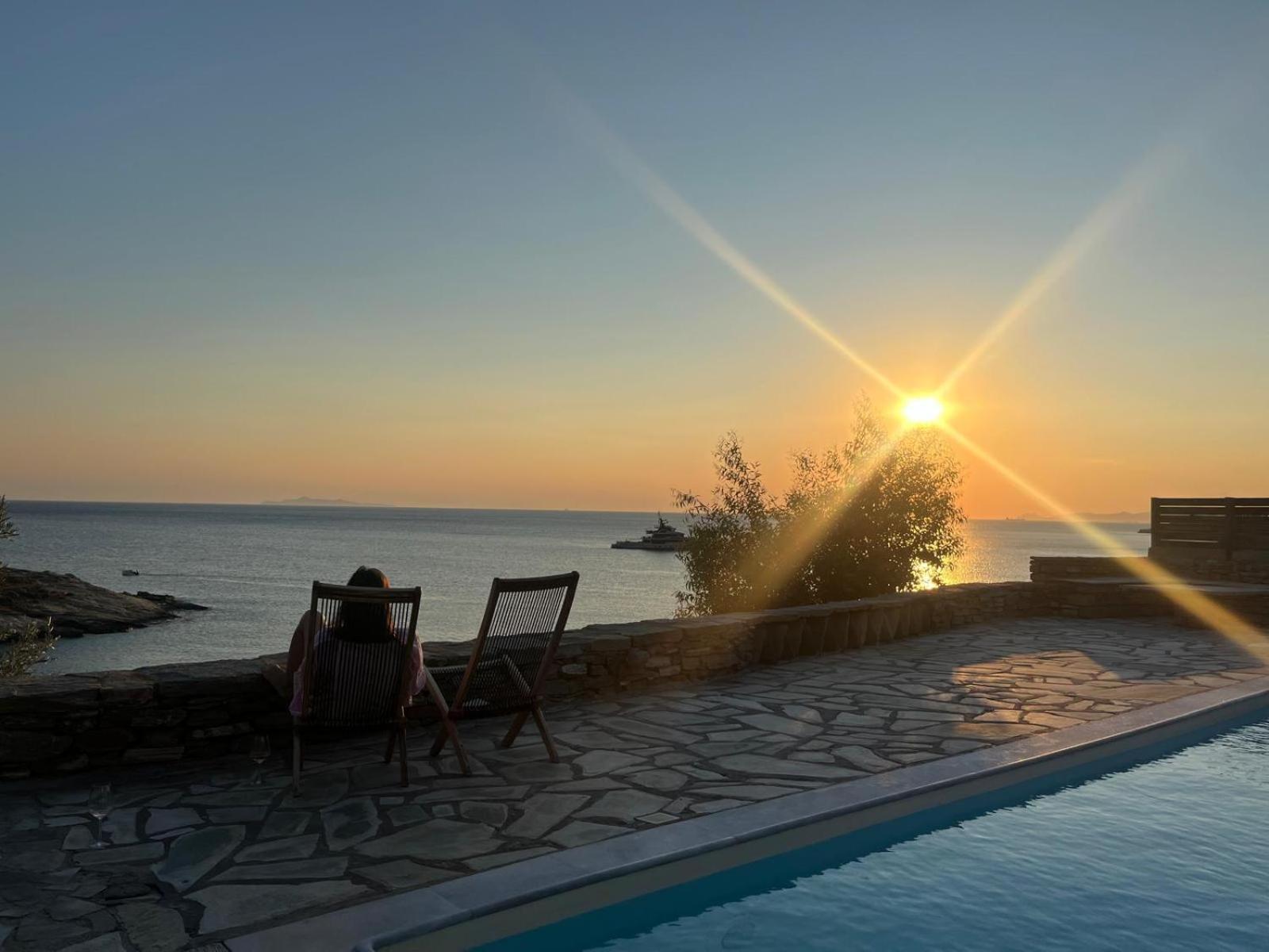 Sunset Villa With Swimming Pool At Tzia Ligia  ภายนอก รูปภาพ